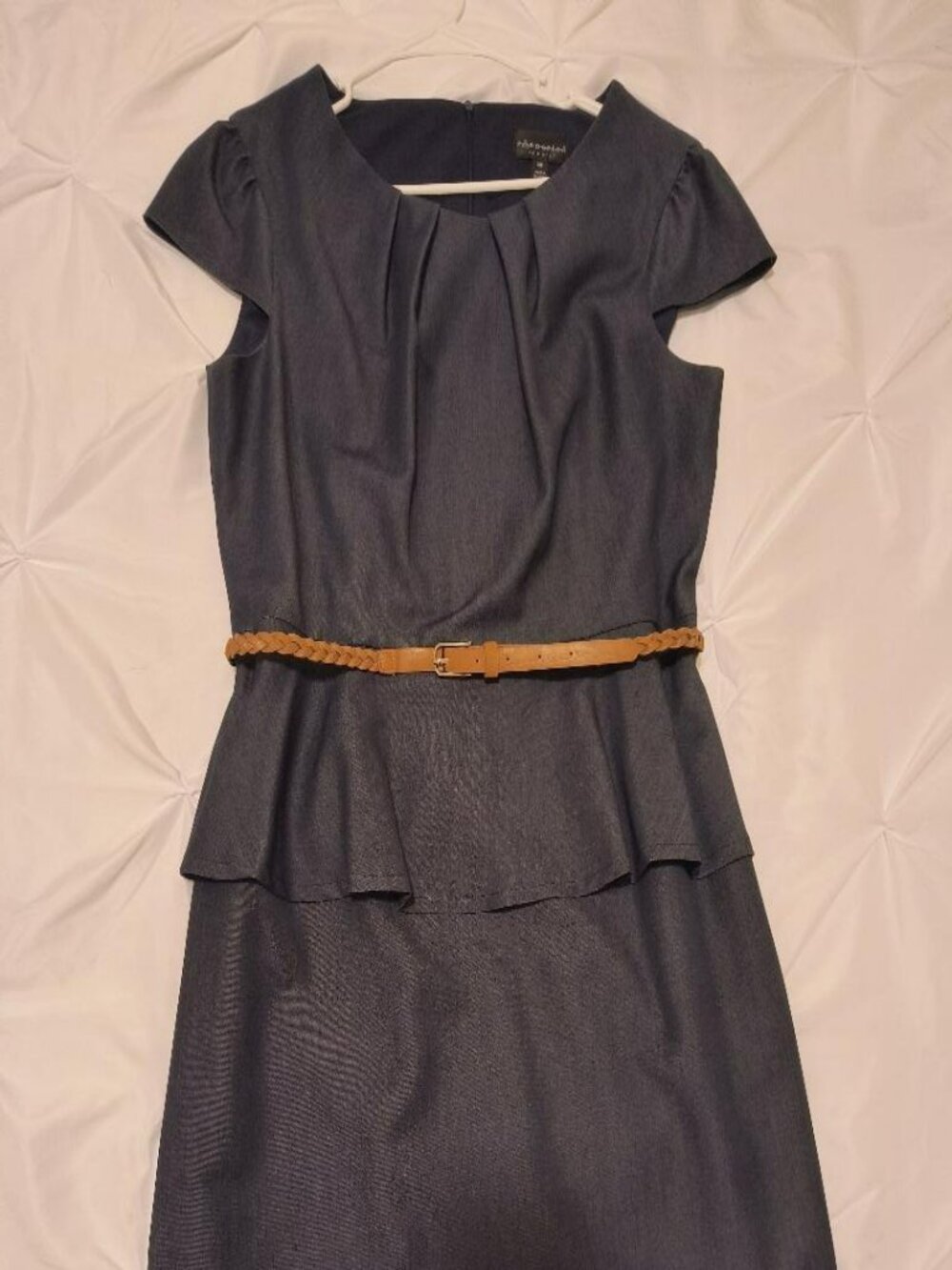 Connected Apparel Casual Blue Denim Dress Size 14P - Picture 3 of 8